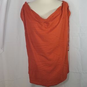 Avenue Orange Sleeveless Top